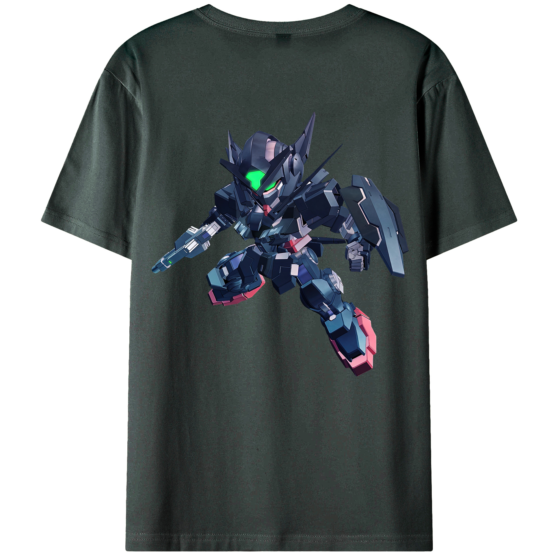 （画像用） 機動戦士ガンダム Mobile Suit Gundam 綿100％ メンズ半袖Tシャツ（バックプリント） 通気性